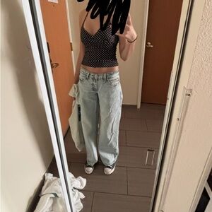 REVICE Light Blue Straight Baggy Jeans